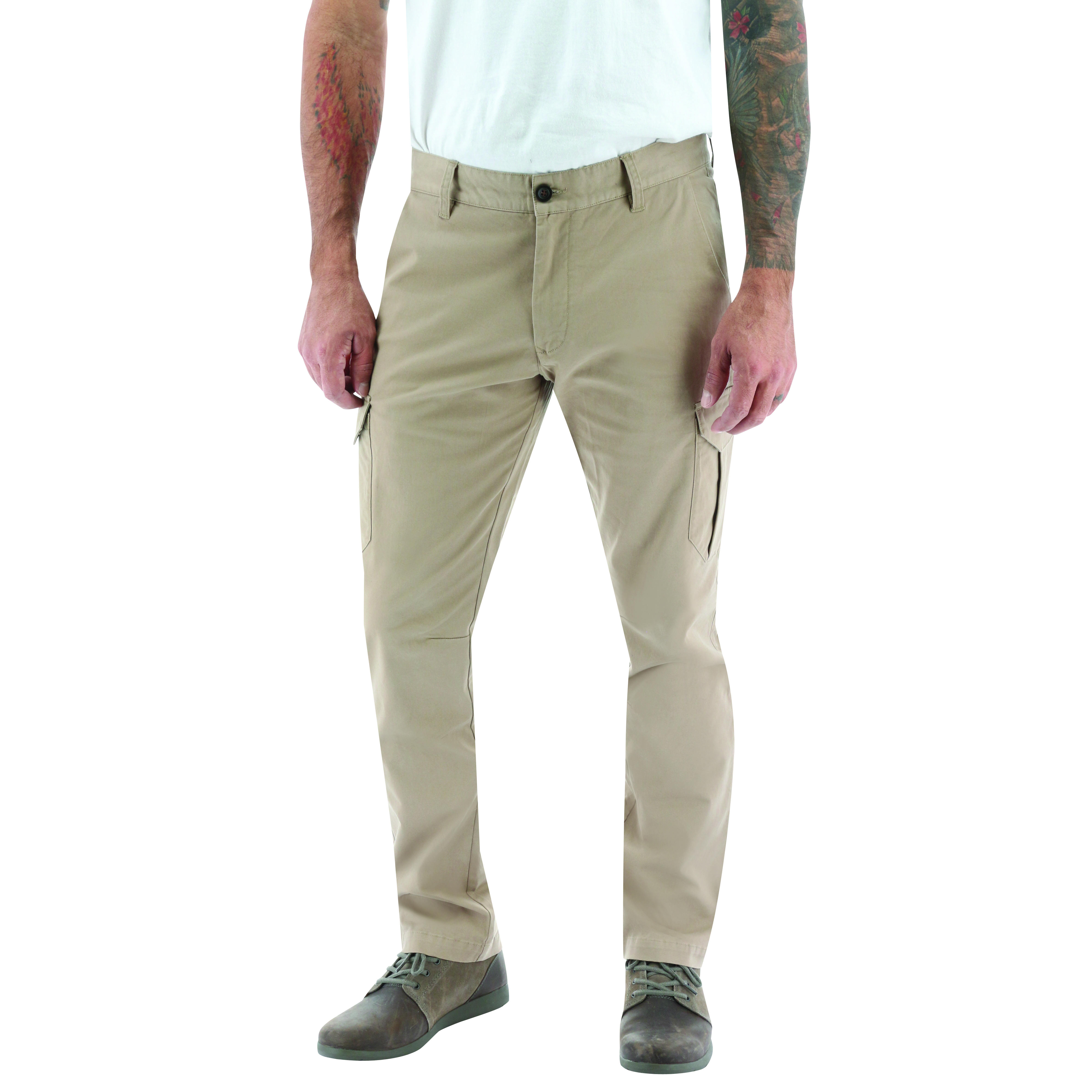 Men's Caterpillar Cargo Heritage Slim Fit Pants Beige Ireland IWBH89461